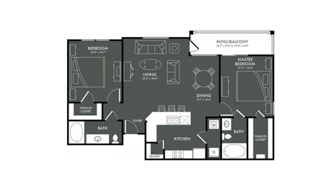 B2 floorplan at Park at Magnolia, Magnolia